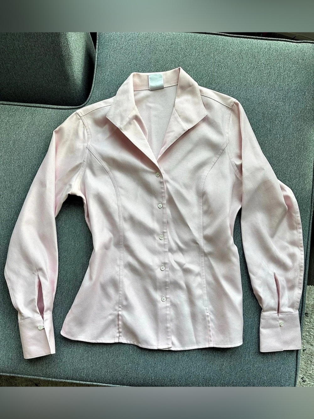 Brooks Brothers 100% Cotton Light Pink Fitted Button Front Blouse Size 6